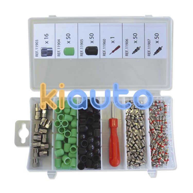 Set de tapones y obuses para neumáticos
