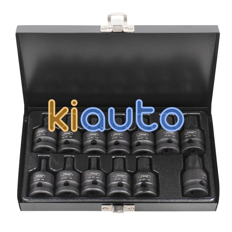 Set puntas impacto 1/2" hexagonal y torx 13 piezas