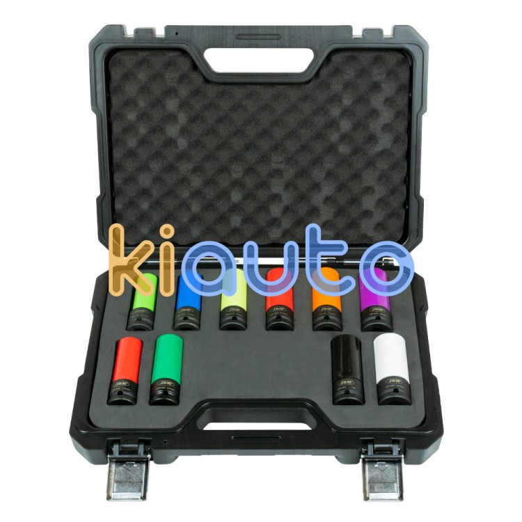 Set vasos impacto 1/2" especial extracción ruedas 10 piezas