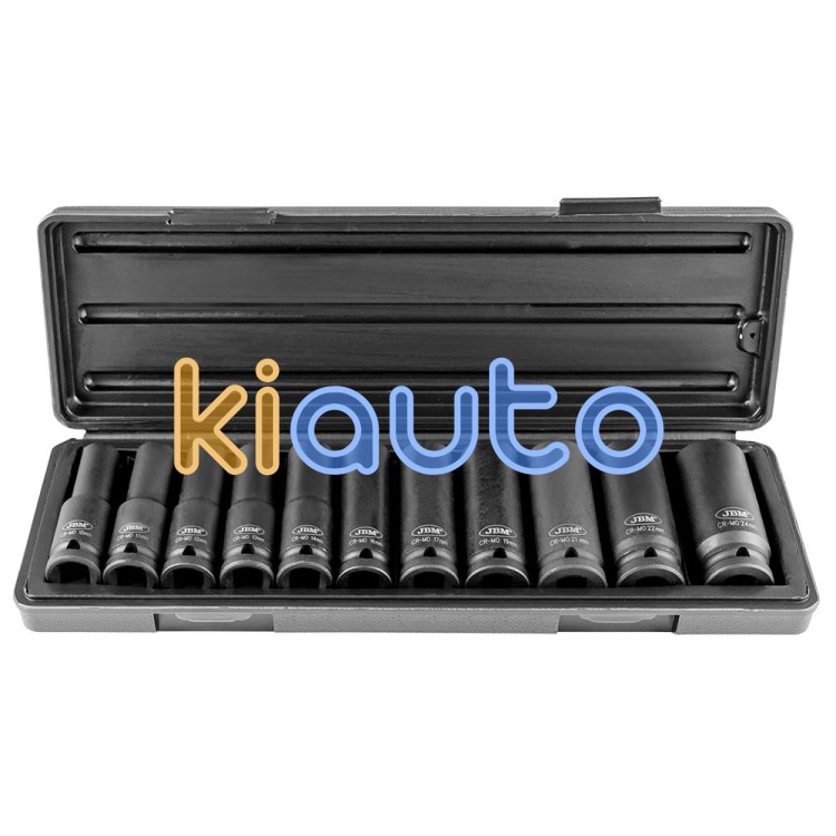 Set vasos impacto 1/2" hexagonales 11 piezas