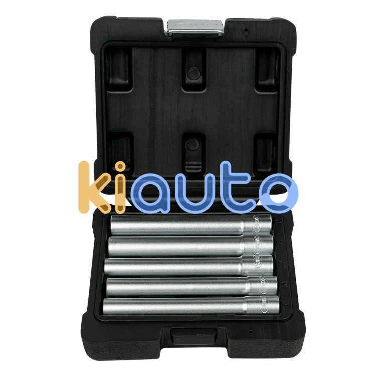 Set vasos impacto 3/8" hexagonales extralargos 5 piezas