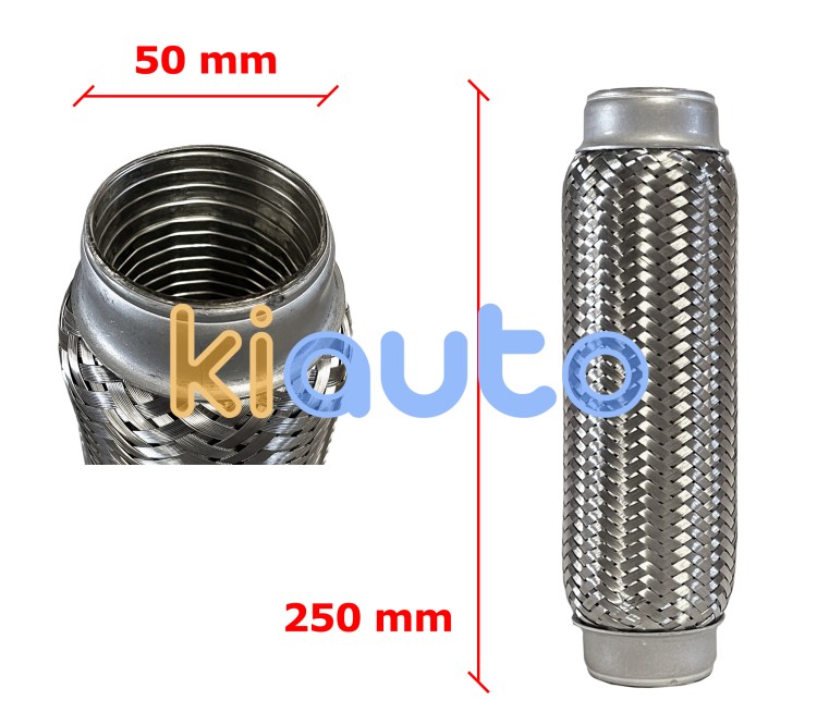Tubo de escape flexible 50mm diametro x 250mm longitud