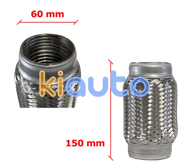 Tubo de escape flexible 60mm diametro x 150mm longitud